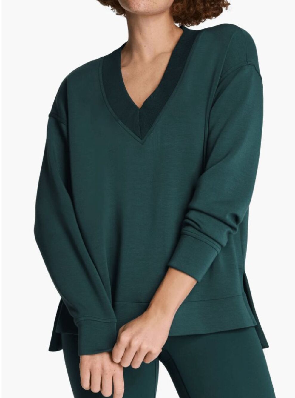 SPANX AirEssentials® Brushed V-Neck Tunic- Meridian Hunter Green- Size L